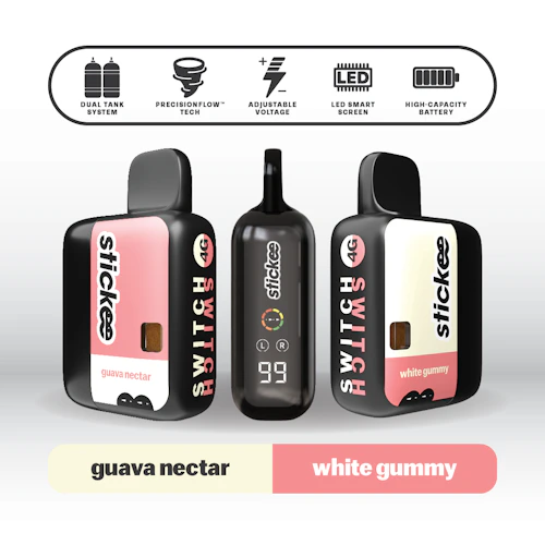 Stickee - 4g Live Resin Disposable - White Gummy X Guava Nectar