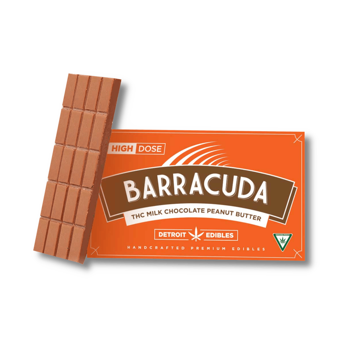 Detroit Edibles | Milk Chocolate Peanut Butter Barracuda Bar | 200mg