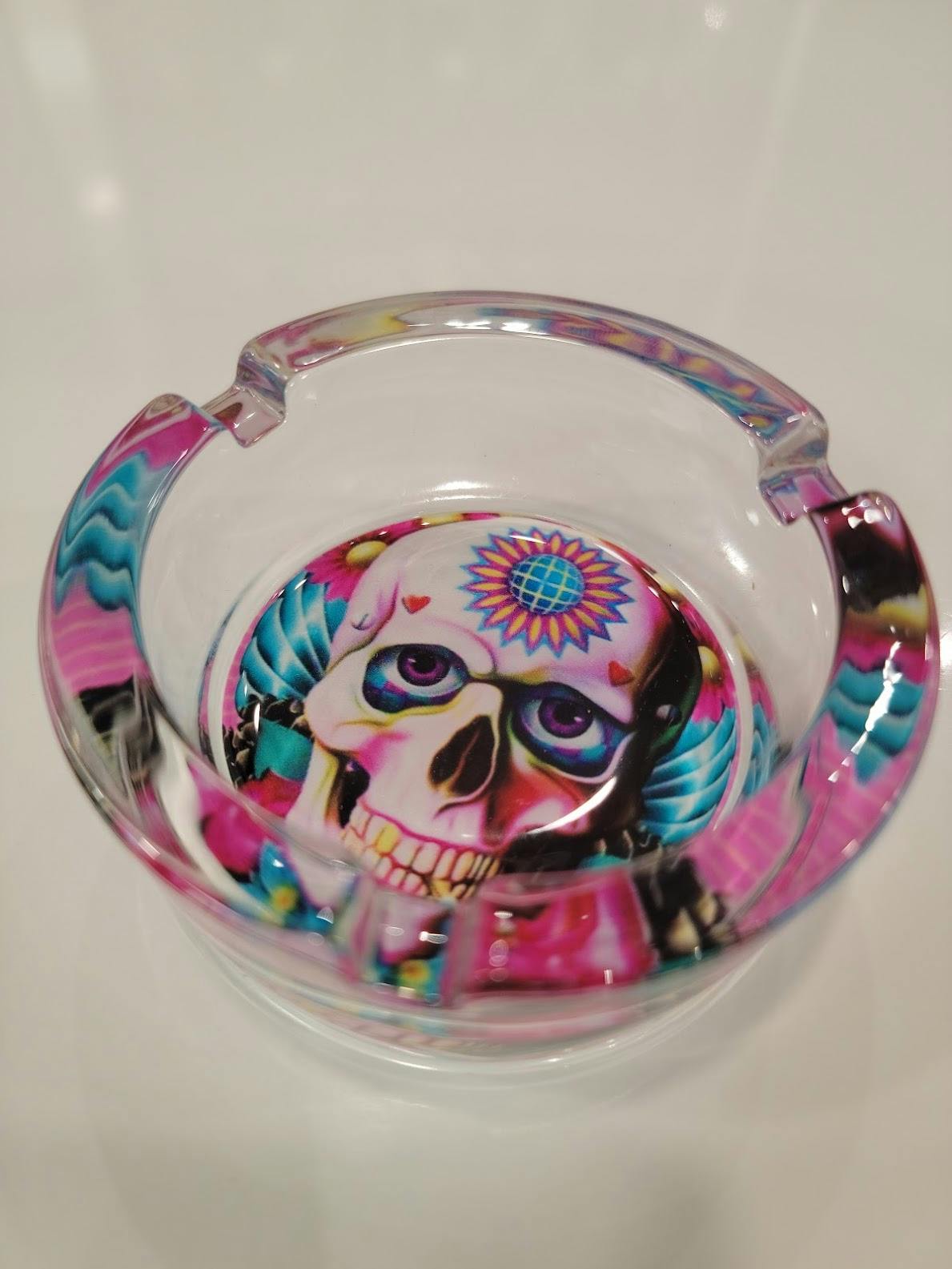 Small Glass Ash Tray - Assorted Colours & Styles