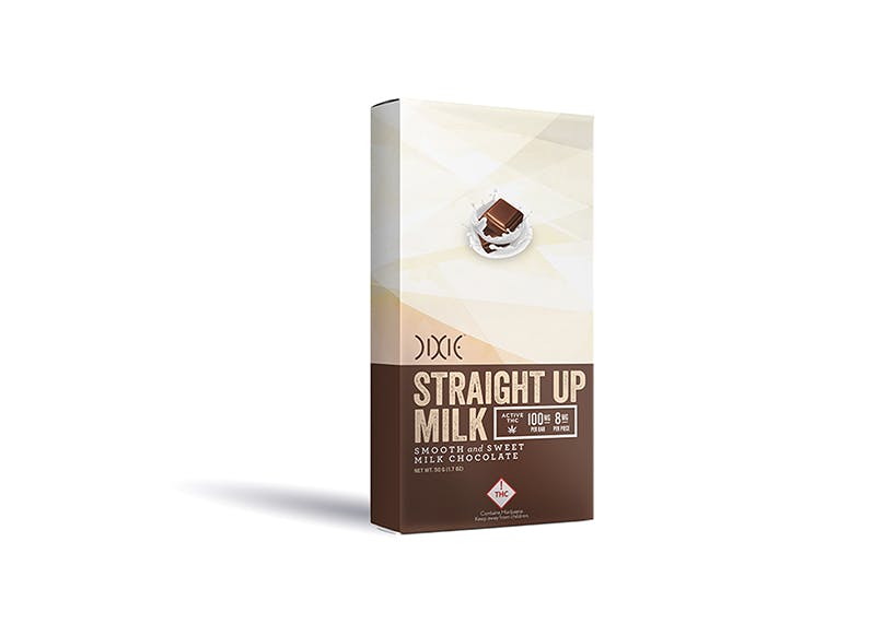 Straight Up Milk Chocolate Indica Bar 1g Edibles Dixie
