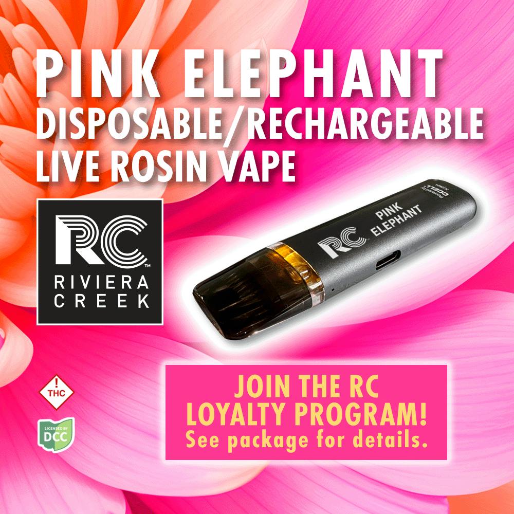 Pink Elephant Rosin Disposable Vape .5g Vaporizers
