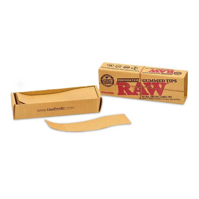 RAW Perforated Gummed Tips 33pk