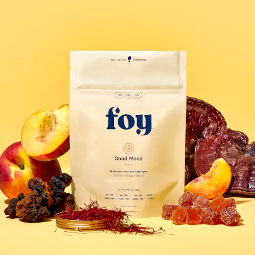 foy | Good Mood | Peach | 1:1:1 THC / CBD / CBC Gummies | 20pk-2