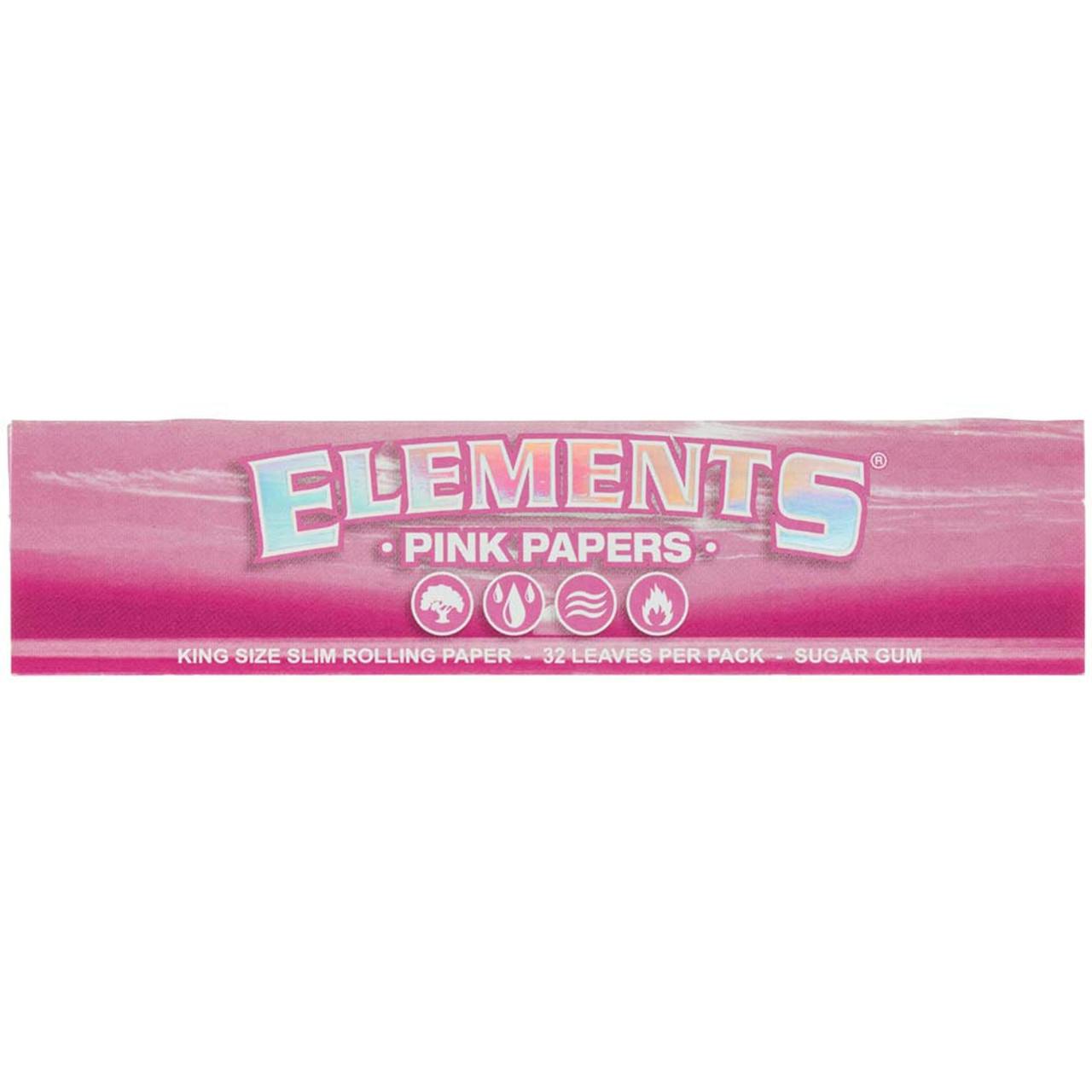 Product Elements Pink King Size Slim Rolling Papers