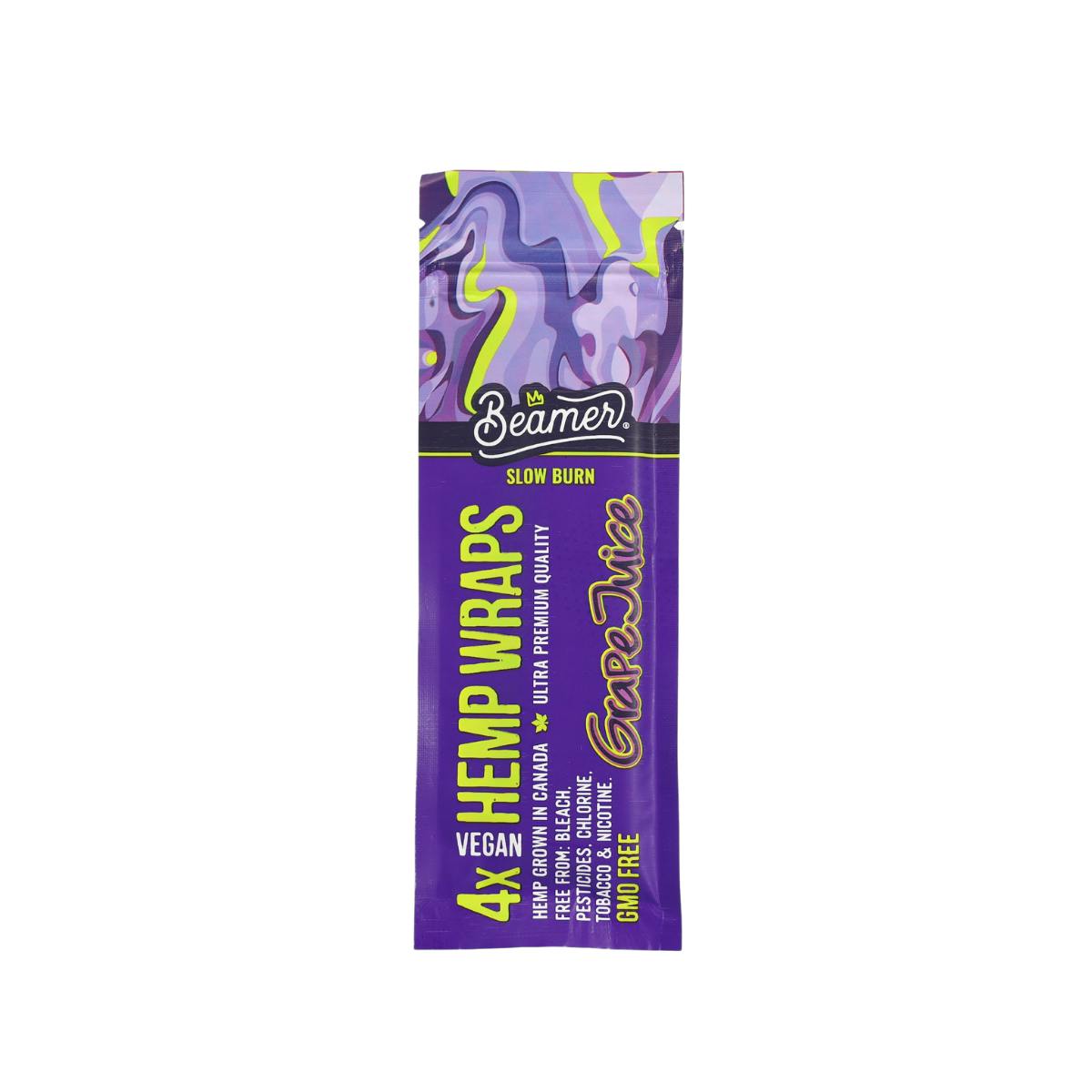 Beamer - 4pk Vegan Hemp Wrap - Grape Juice