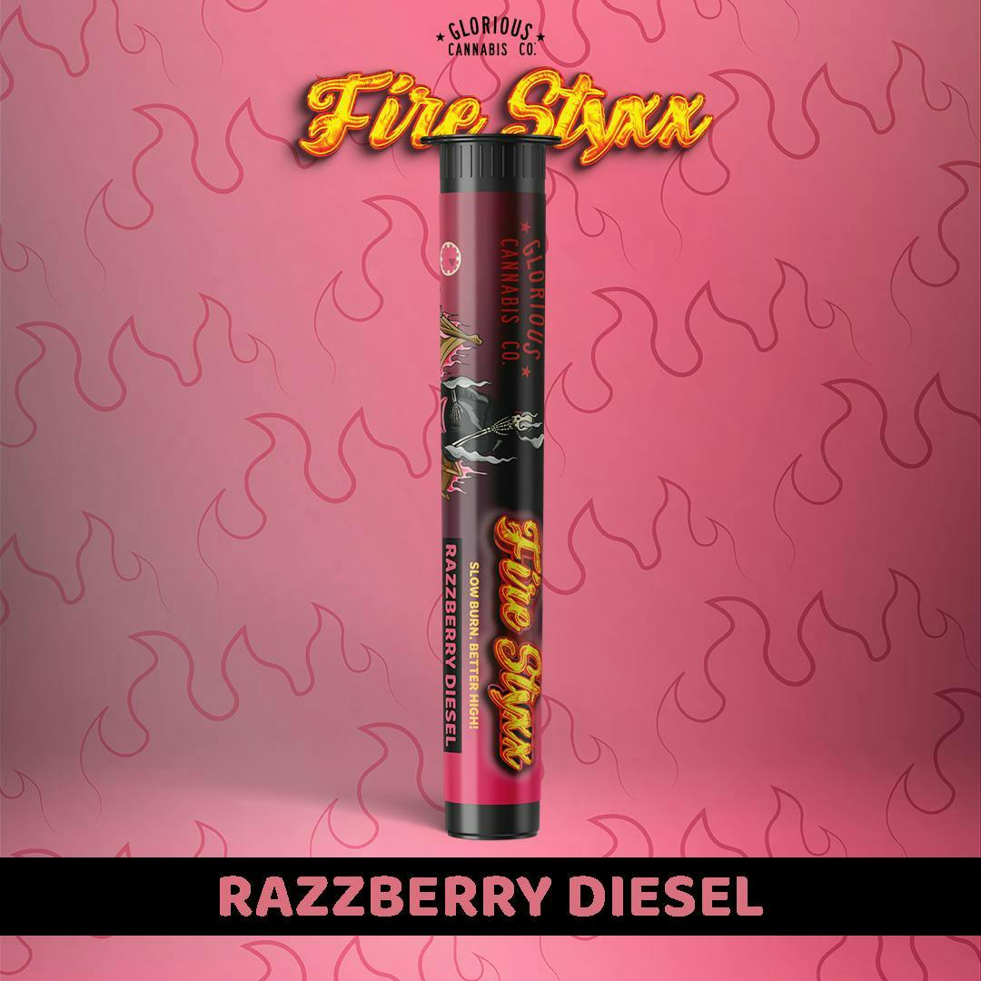 Fire Styxx - 1g Infused Preroll - Razzberry Diesel