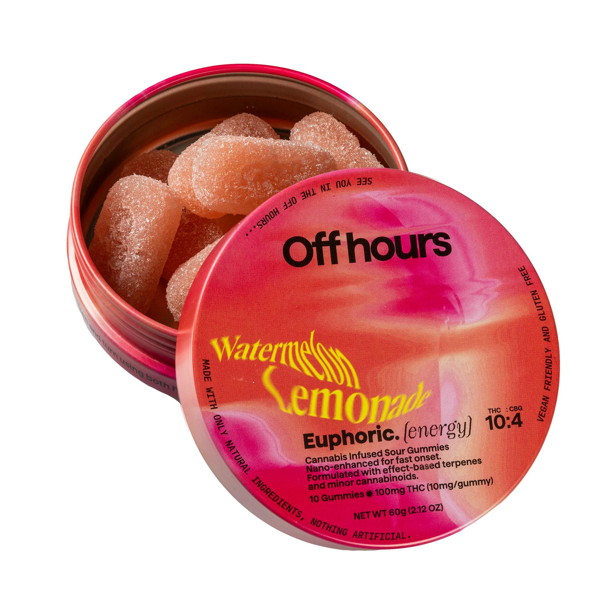 Off Hours | Watermelon Lemonade - Euphoric | 100mg Gummies image 0