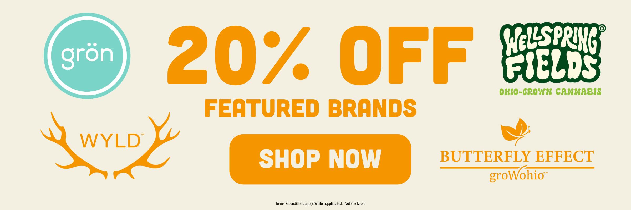 20% OFF FEATURED BRANDS SALE