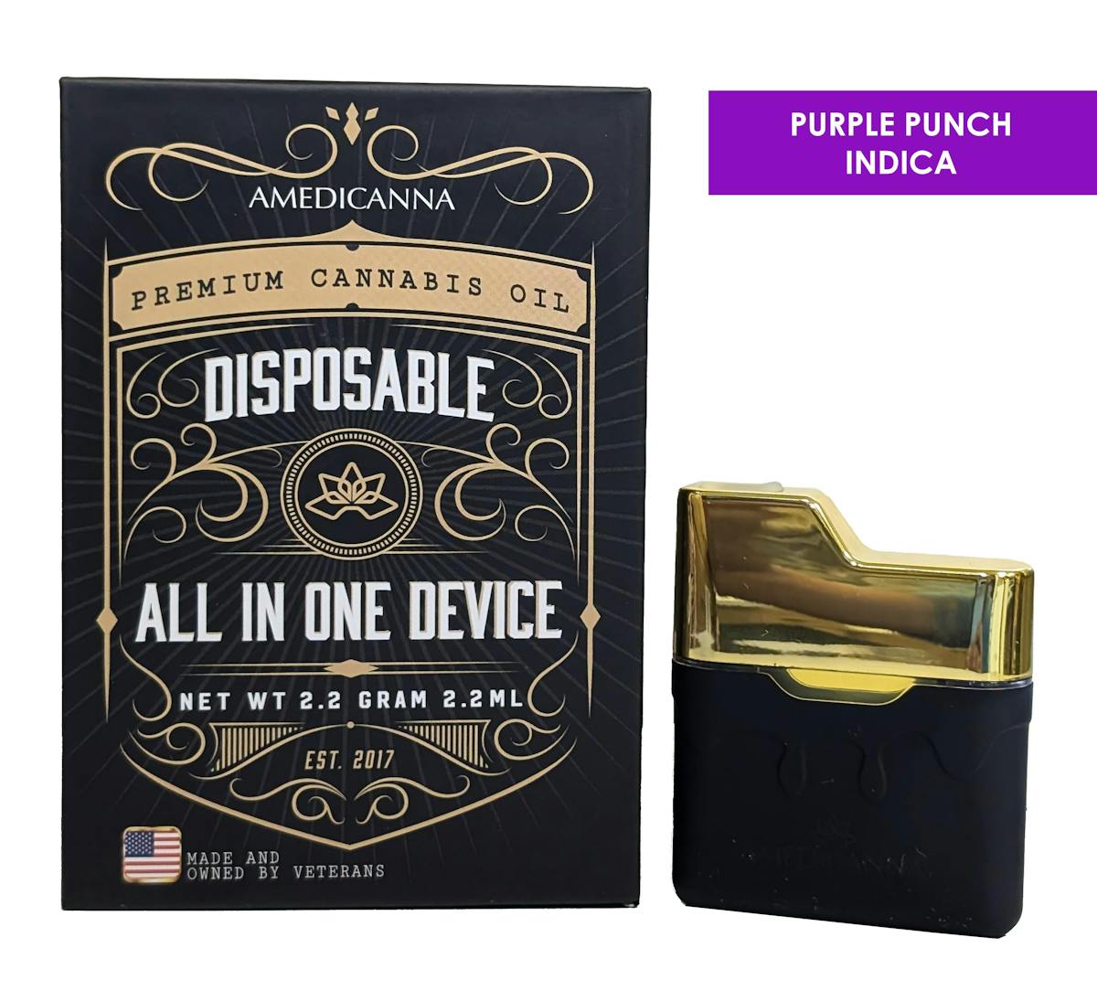 Photo of Amedicanna Purple Punch Disposable Vape 2.2g