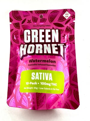 Green Hornet | 100mg Gummy Pack | Watermelon (Sativa)