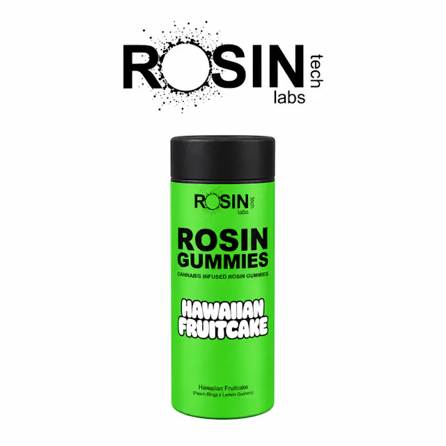 Rosin Tech Labs Rosin Gummies Hawaiian Fruitcake 10pk/100mg (hybrid, live rosin gummies, 2.8g)