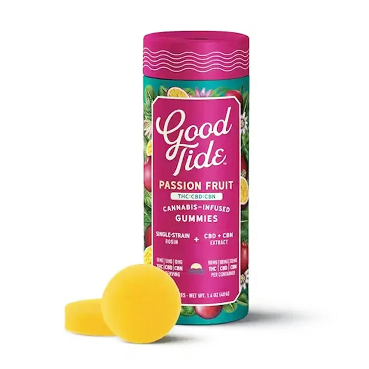 Photo of Good Tide | Rosin Gummies | Passionfruit 1:1:1 (THC:CBD:CBN)