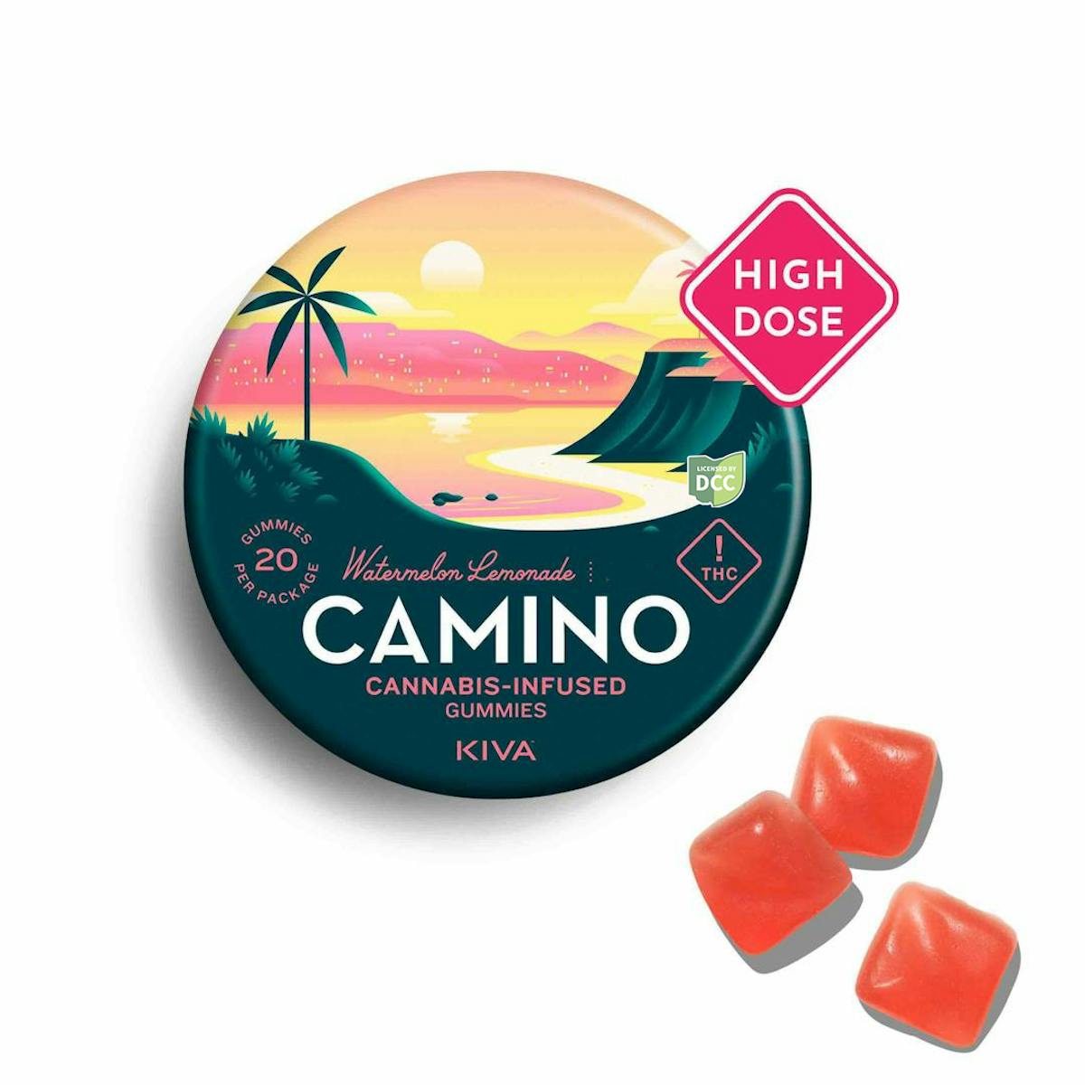 Photo of Camino High Dose Watermelon Lemonade Gummies