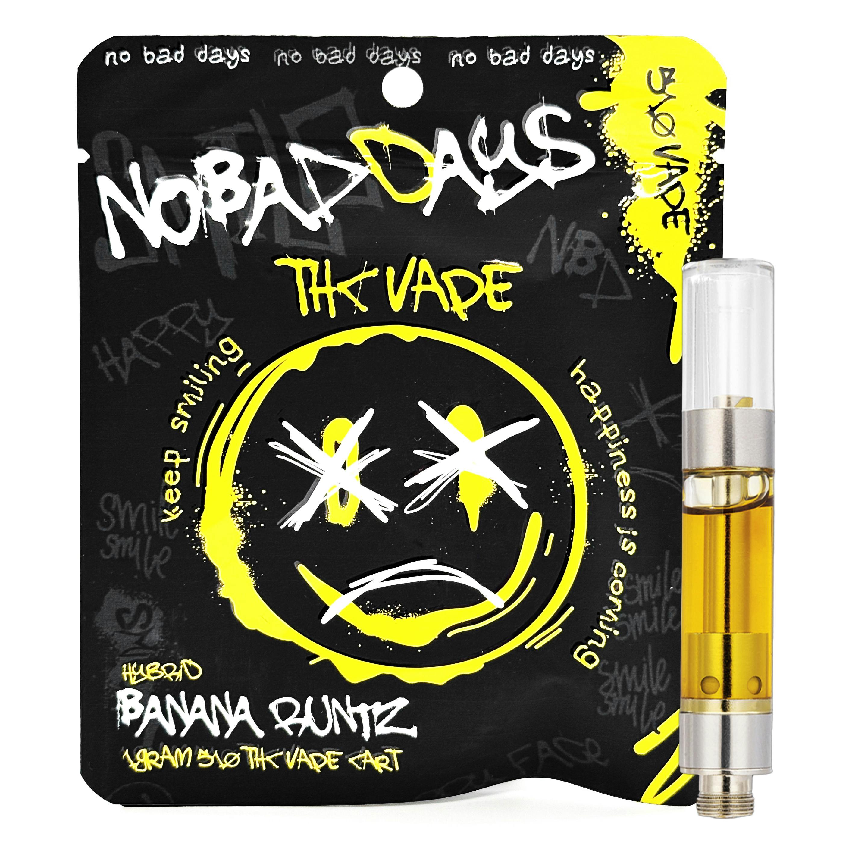 No Bad Days Banana Runtz Cartridge Rec - Exclusive Cannabis Michigan