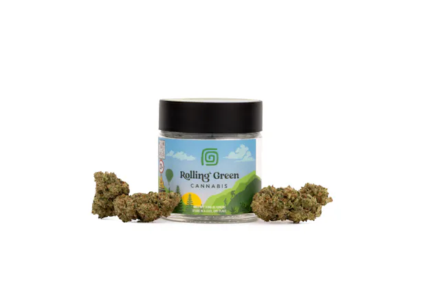 Rolling Green Cannabis White Chocolate Chip-Green Jar - Value - 3.5g