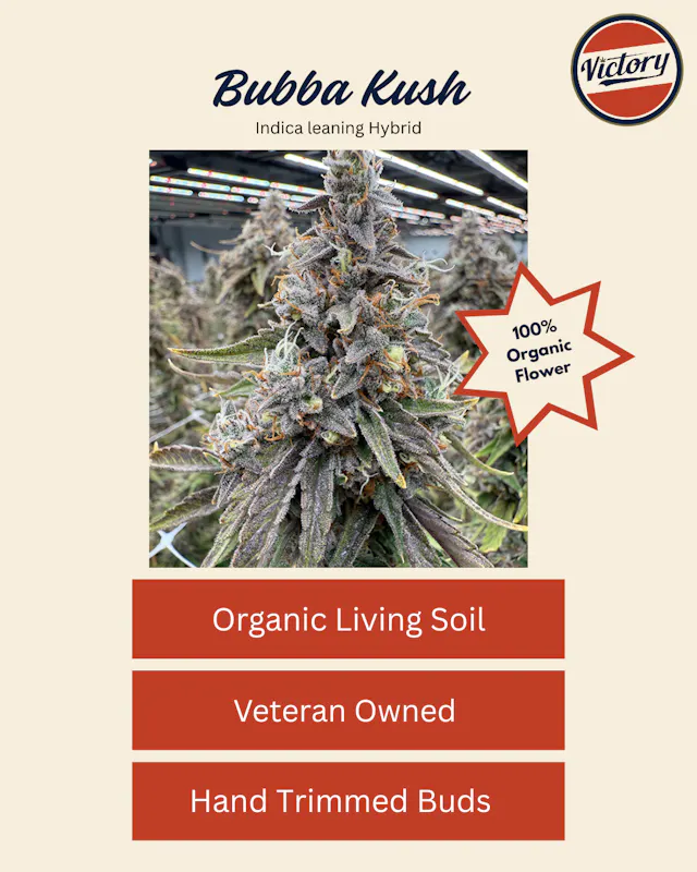 Victory Natural Farms Pre-Roll Bubba Kush .5g (indica, singles)