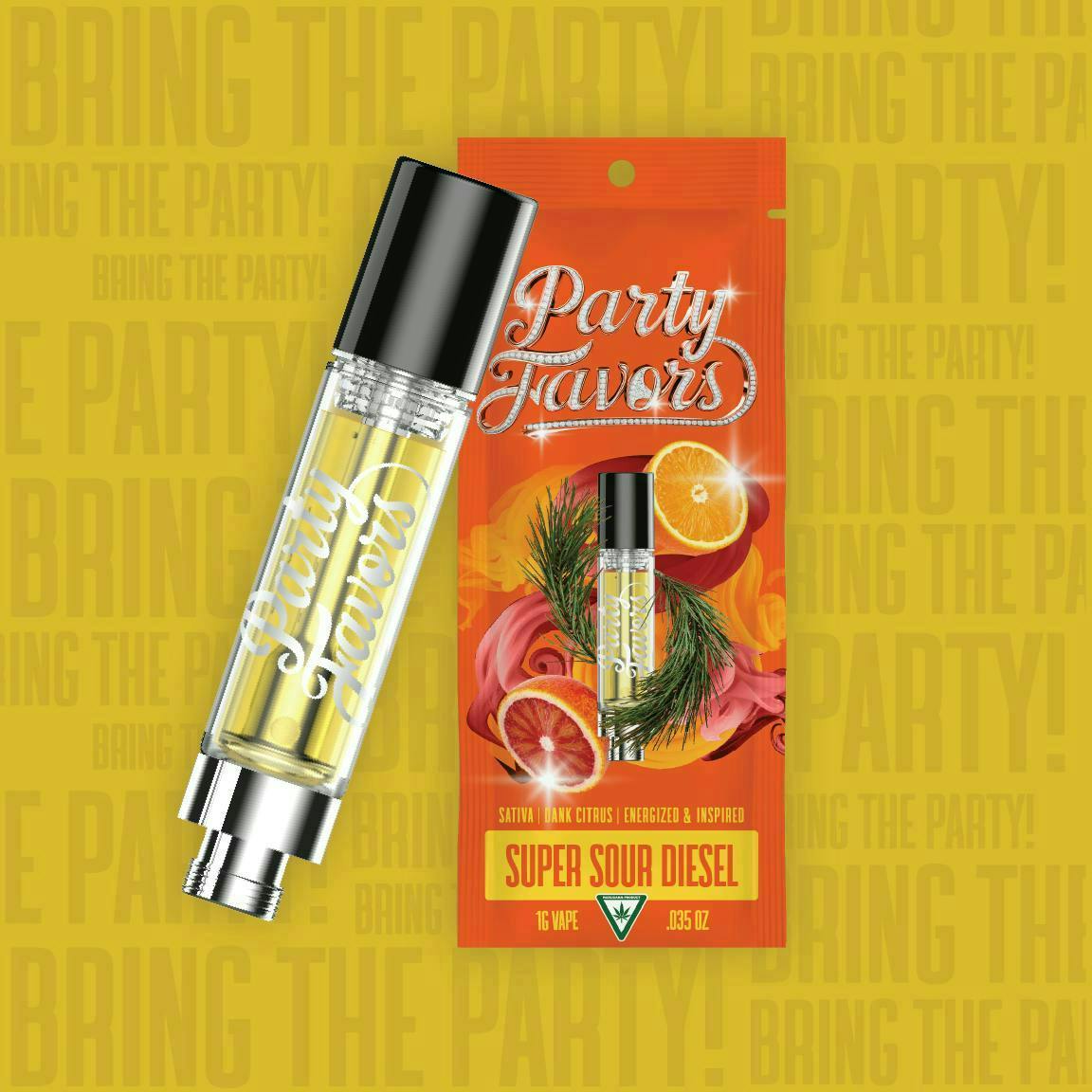 Party Favors PARTY FAVORS | SUPER SOUR DIESEL | CART SATIVA — VAPORIZERS