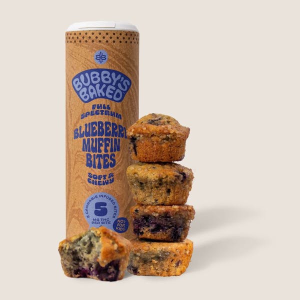 Blueberry Muffin Bites (H) - 5pk 25 mg - Bubby's Baked Goods