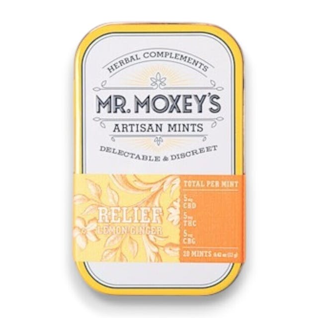 M-300RLF - Moxey Relief 1:1:1 Lemon Ginger Mints (100mg CBD/100mg THC/100mg CBG)