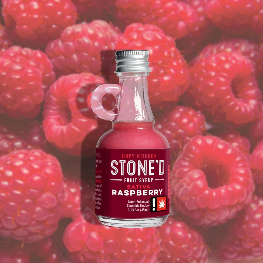 Hapy Kitchen | Raspberry Sativa Stone'd Fruit Syrup | 250mg