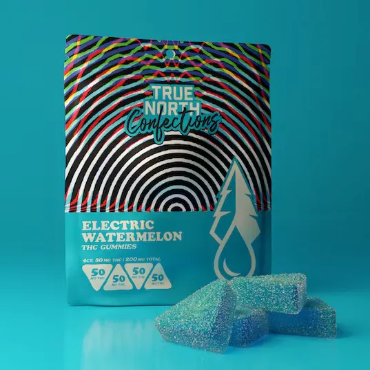 True North 200mg Gummies - Electric Watermelon 4 x 50mg at NOXX