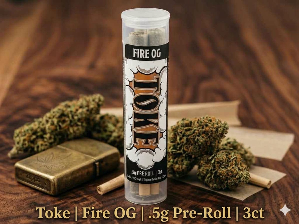Product TOKE | Fire OG | .5g Pre-Roll | 3ct