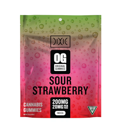 Dixie - 200mg Gummies - Sour Strawberry (I)