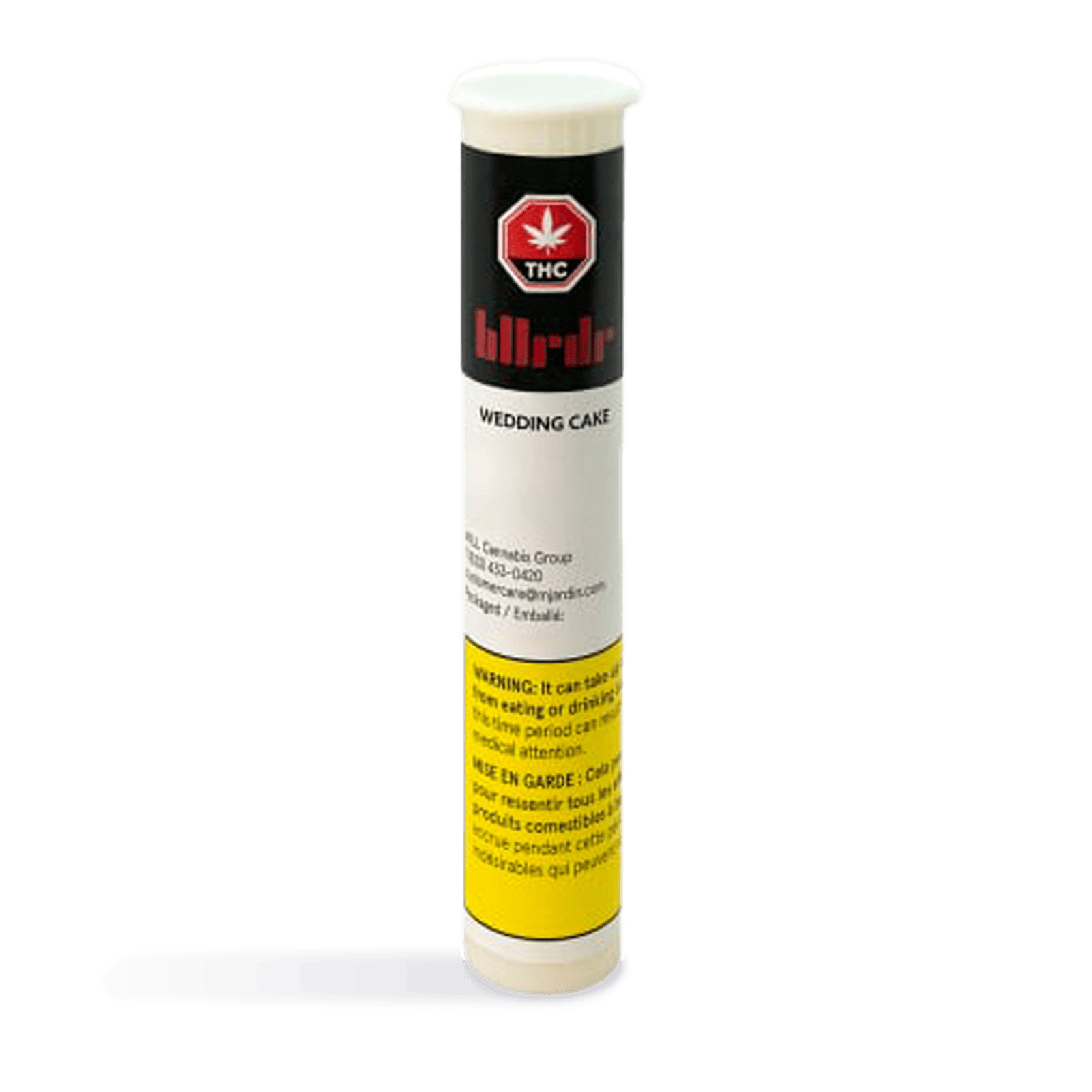 Wedding Cake Pre-Roll by Bllrdr is available at Stok'd Cannabis
