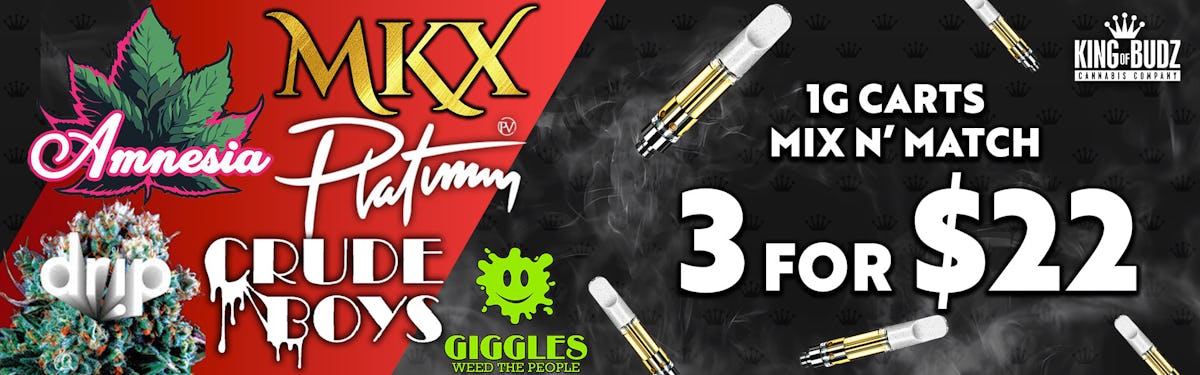 3 FOR $22 1G CARTS