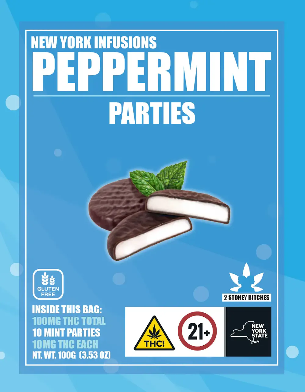 Product New York Infusions - Peppermint Parties - 100mg Patties