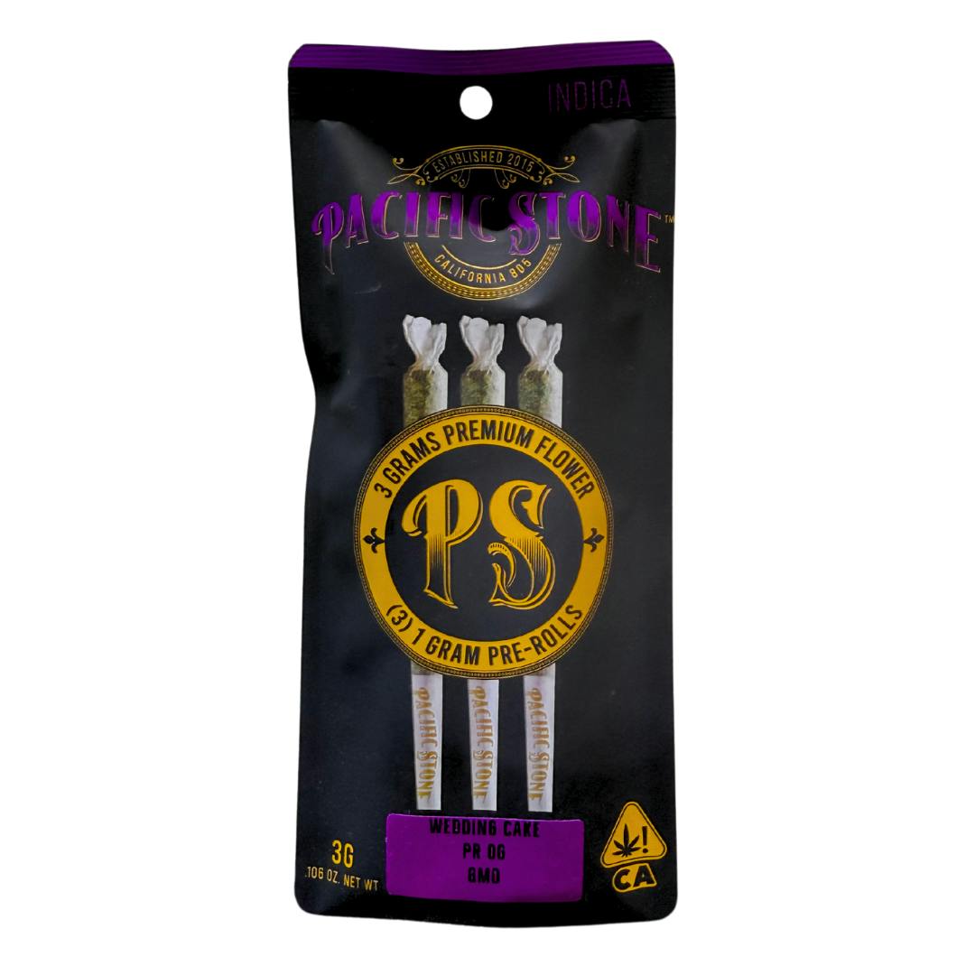 WEDDING CAKE  X PR OG X GMO INDICA VARIETY 3PK PREROLLS