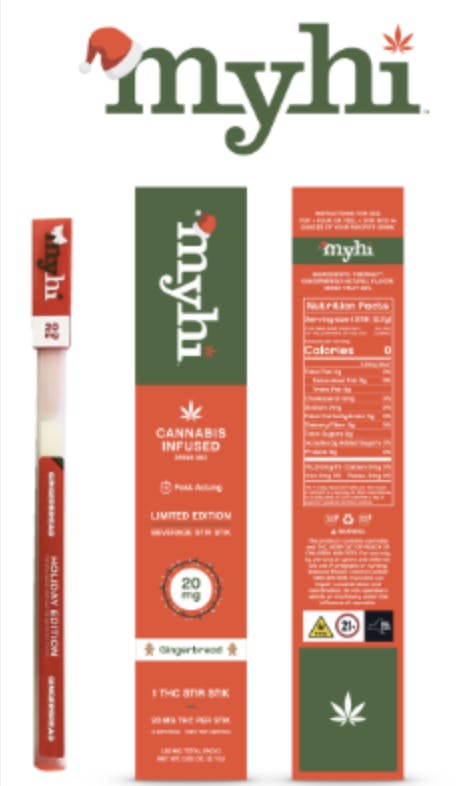 MYHI- Holiday Gingerbread 3pk Stir Stiks