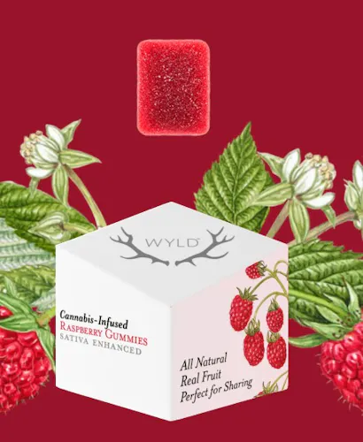 Natural Sativa | Raspberry | Gummies | 10pk | 100mg-1