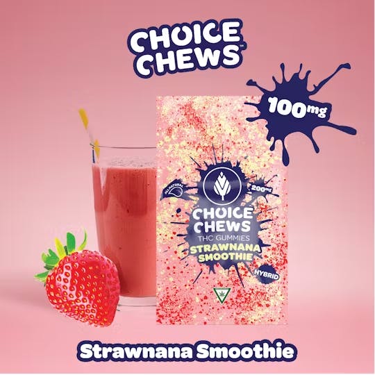 Product: Choice Chews | Strawnana Smoothie | Distillate Gummies - 100mg