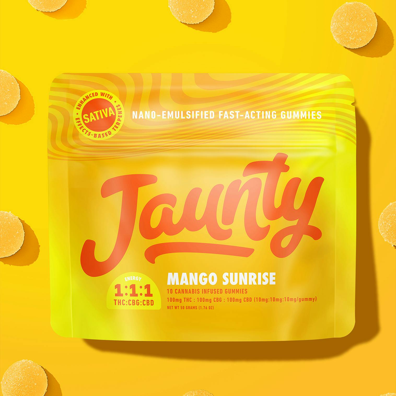 Mango Sunrise | 1:1:1 | THC:CBG:CBD | 20mg | 2pk-1