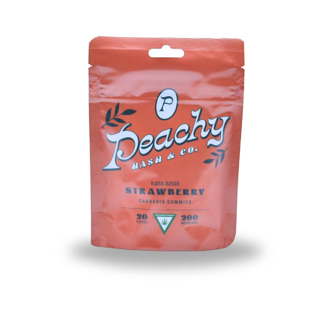 Peachy Hash & Co. Peachy | Strawberry Rosin Gummies | 200mg - Butter ...