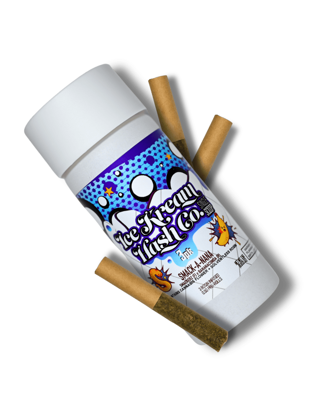 Ice Kream Hash Co. - 3pk .5g Rosin Infused Preroll - (1.5g) - **SMACK-A-NANA** (2/$50)