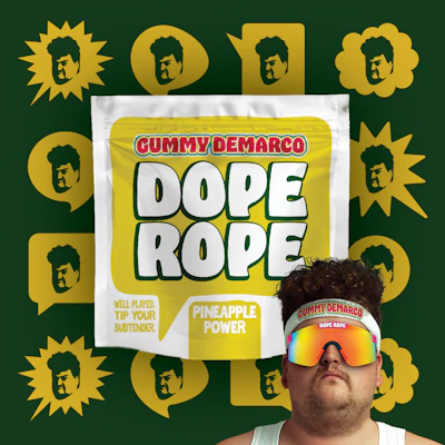 DOPE ROPE | Pineapple Power | 200MG | Premium Gummy Rope