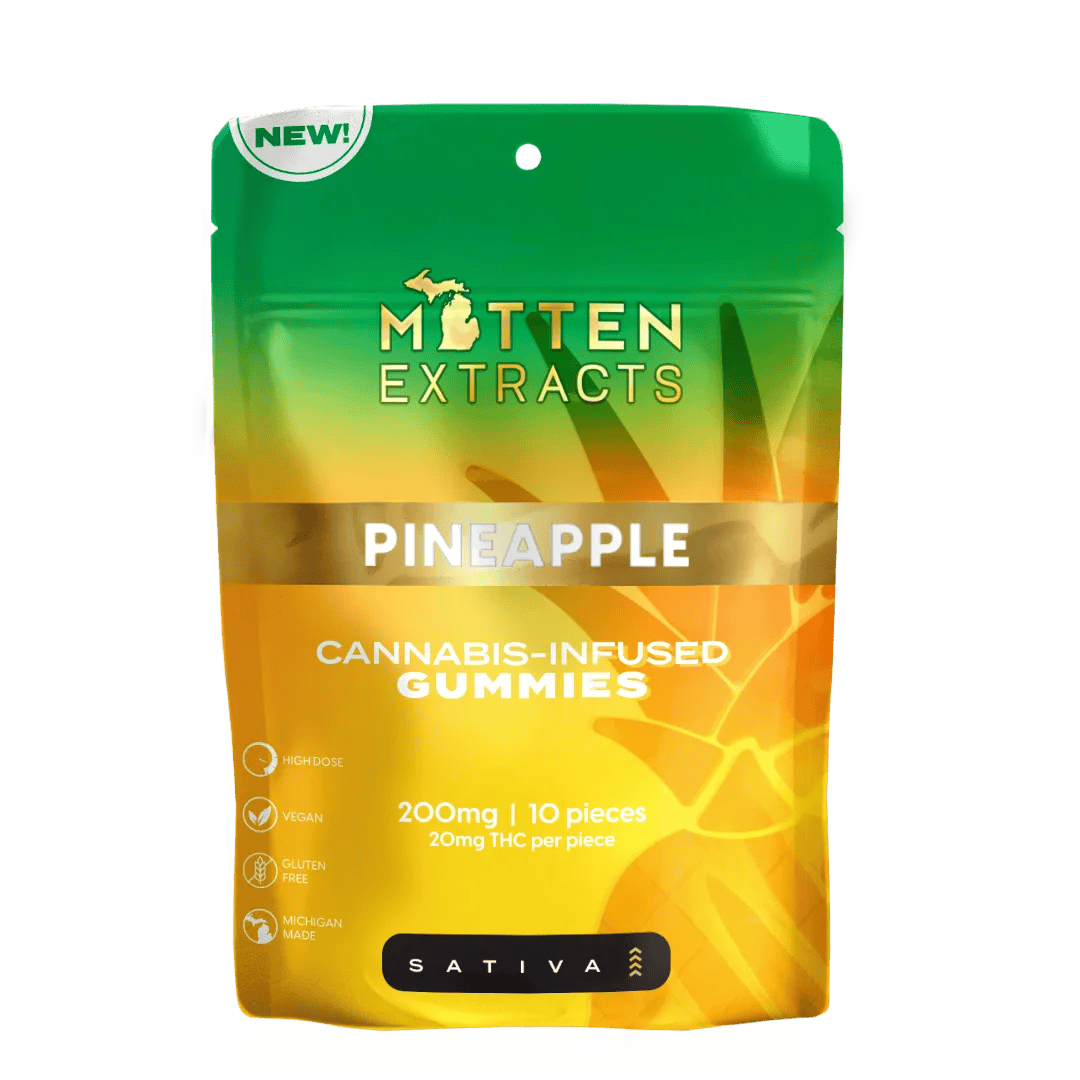 Product: Mitten Extracts | Gummies - 200mg - Pineapple (Sativa)