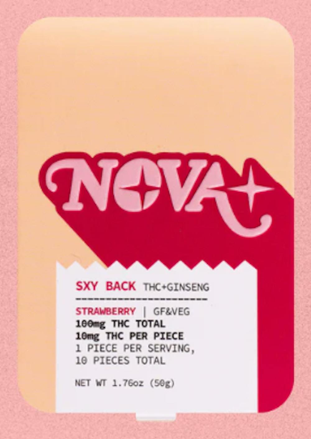Product Gummies | Strawberry Sxy Back (H) | 10mg THC: Ginseng | Nova