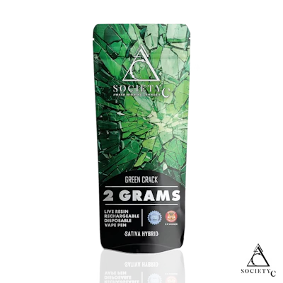 Society C - 2g Live Resin Disposable - Green Crack