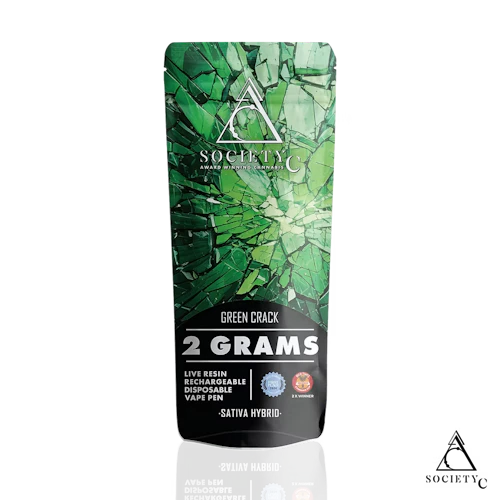 Society C - 2g Live Resin Disposable - Green Crack