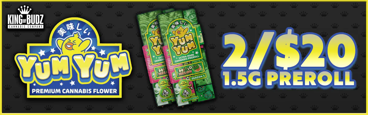 Yum Yum 1.5g Prerolls 2 For $20