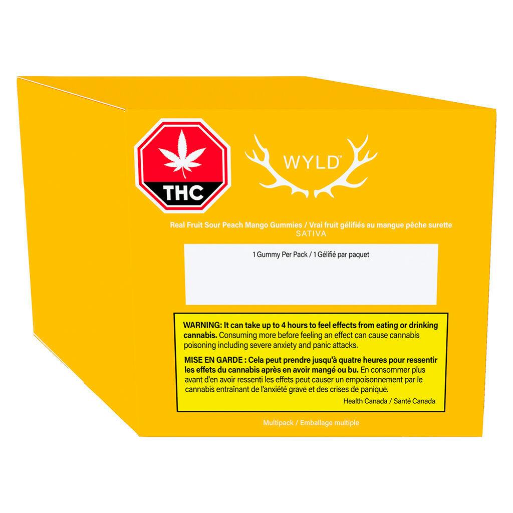 Wyld - Real Fruit Sour Peach Mango Sativa Gummies 3:1 CBG:THC - 10x1 Pack