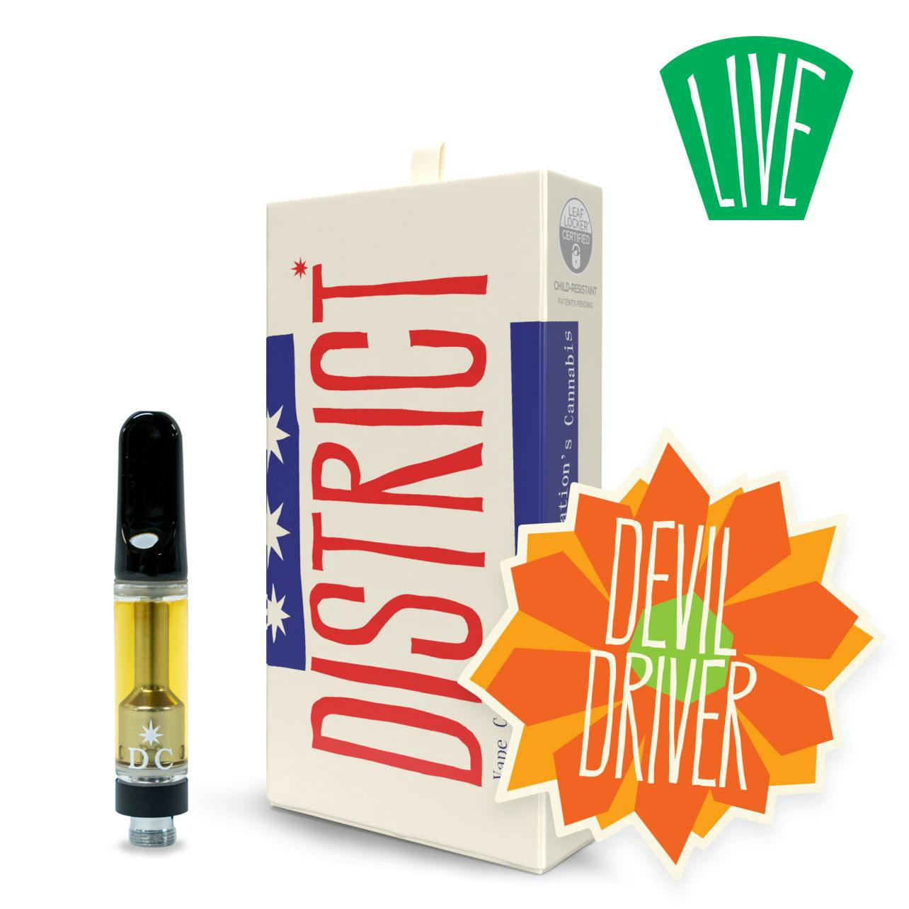 Shop District Cannabis Devil Driver Live Vape Cartridge in