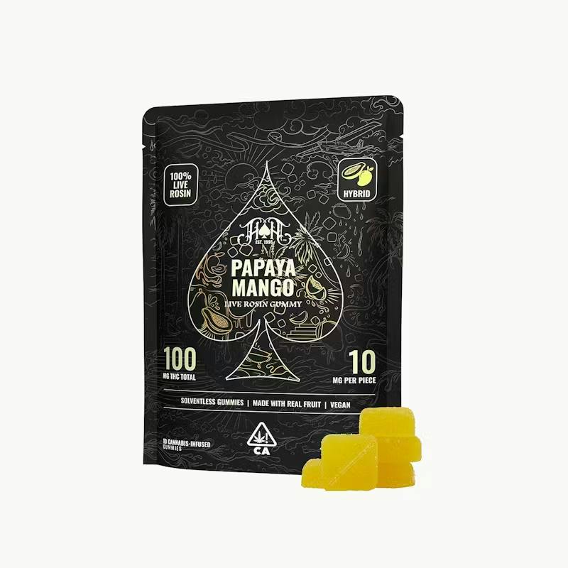 Heavy Hitters Edible Gummies Papaya Mango Live Rosin