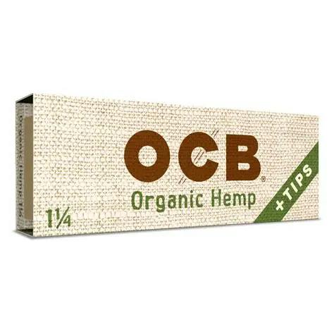 Accessories OCB Organnic Hemp Unbleached 1 1/4 Papers + Tips