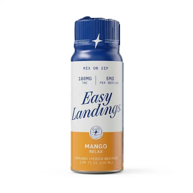 Easy Landings Infused Drink Syrup Mango 2oz/100mg (indica, drinks, 1g)