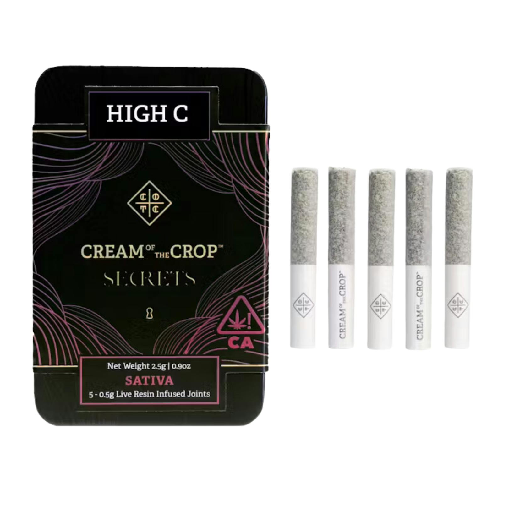 HIGH C LIVE RESIN INFUSED 5PK PREROLLS