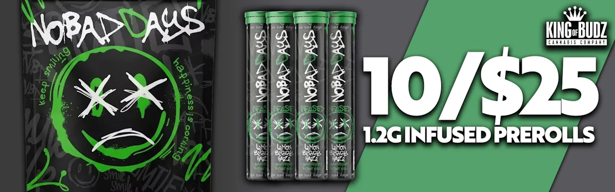No Bad Days - 1.2g Infused Preroll - 10/$25